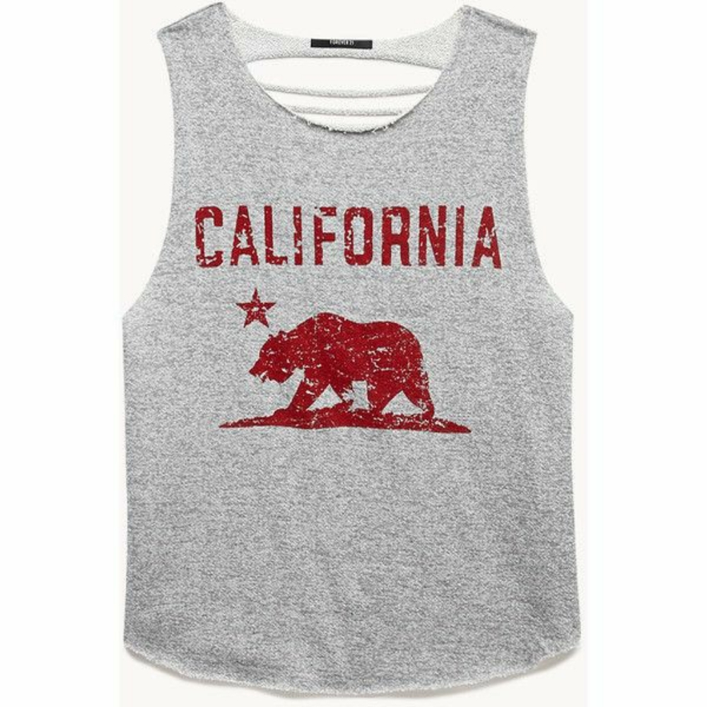 Forever 21 California Tank Top with Ripped Back